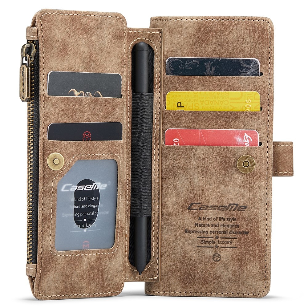 Cartera Zipper Samsung Galaxy Z Fold 5 marrón