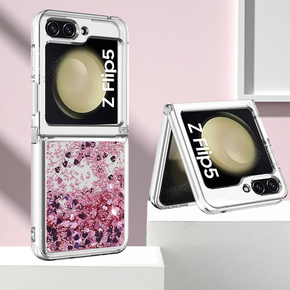 Funda Glitter Powder TPU Samsung Galaxy Z Flip 5 rosado