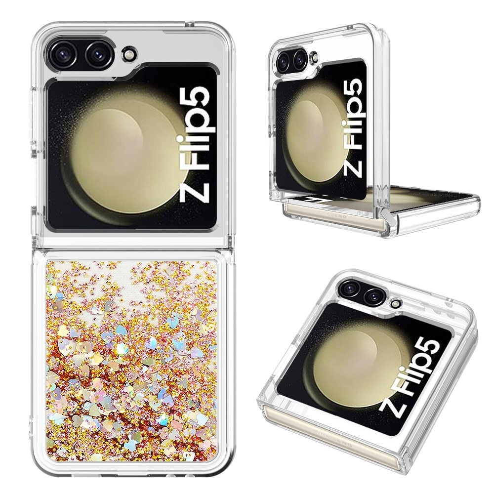 Funda Glitter Powder TPU Samsung Galaxy Z Flip 5 oro