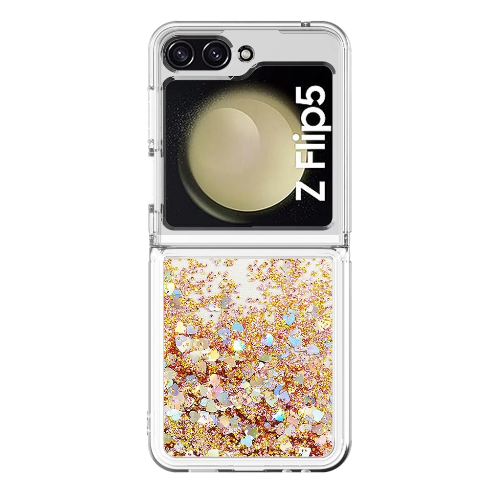 Funda Glitter Powder TPU Samsung Galaxy Z Flip 5 oro