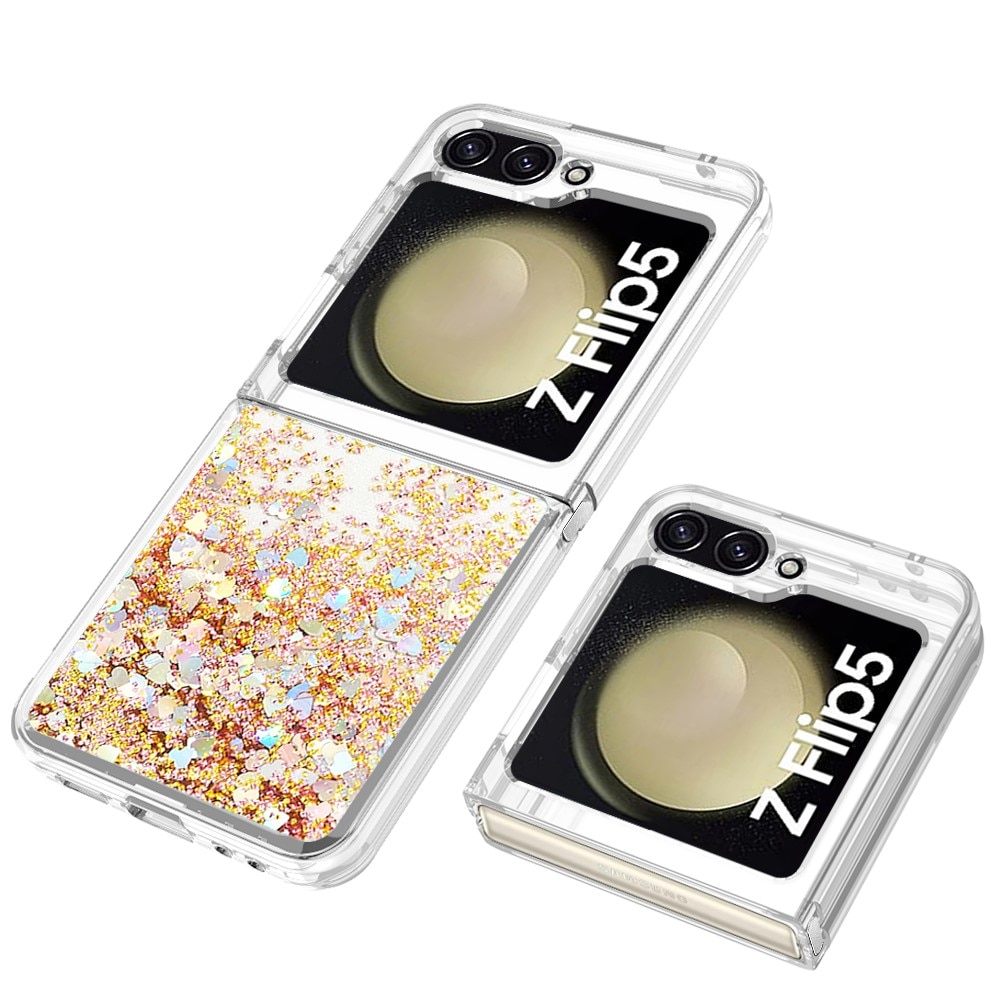 Funda Glitter Powder TPU Samsung Galaxy Z Flip 5 oro