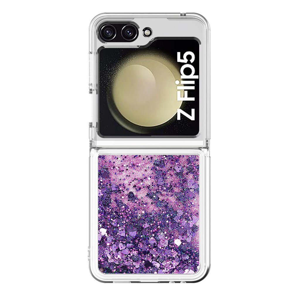 Funda Glitter Powder TPU Samsung Galaxy Z Flip 5 violeta