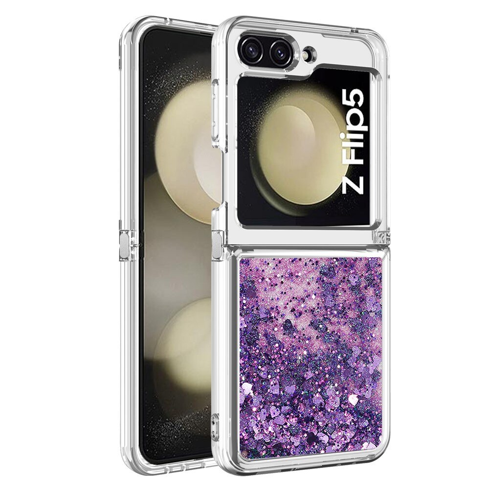 Funda Glitter Powder TPU Samsung Galaxy Z Flip 5 violeta