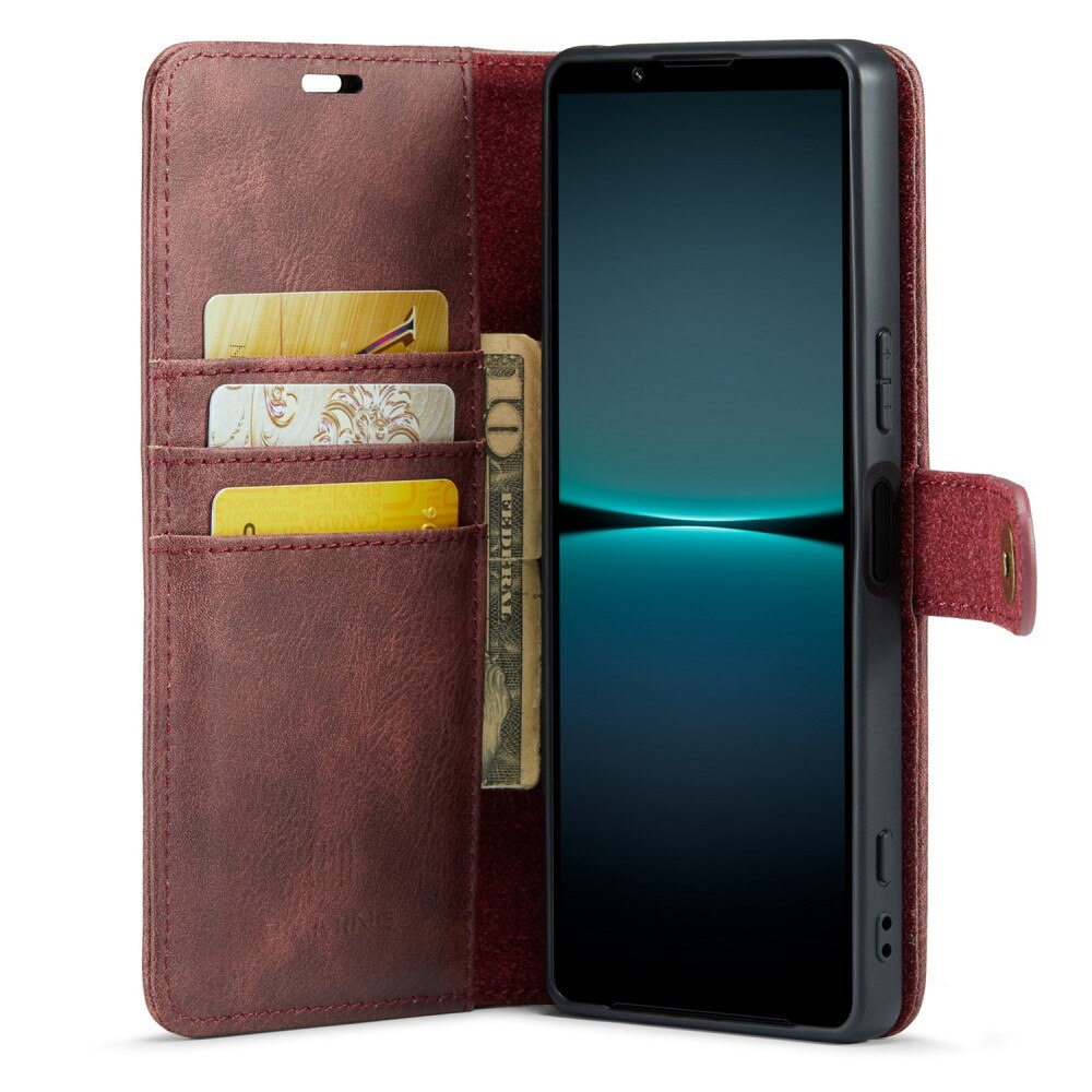 Cartera Magnet Wallet Sony Xperia 1 V Rojo