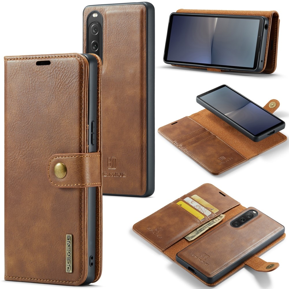 Cartera Magnet Wallet Sony Xperia 10 V Cognac