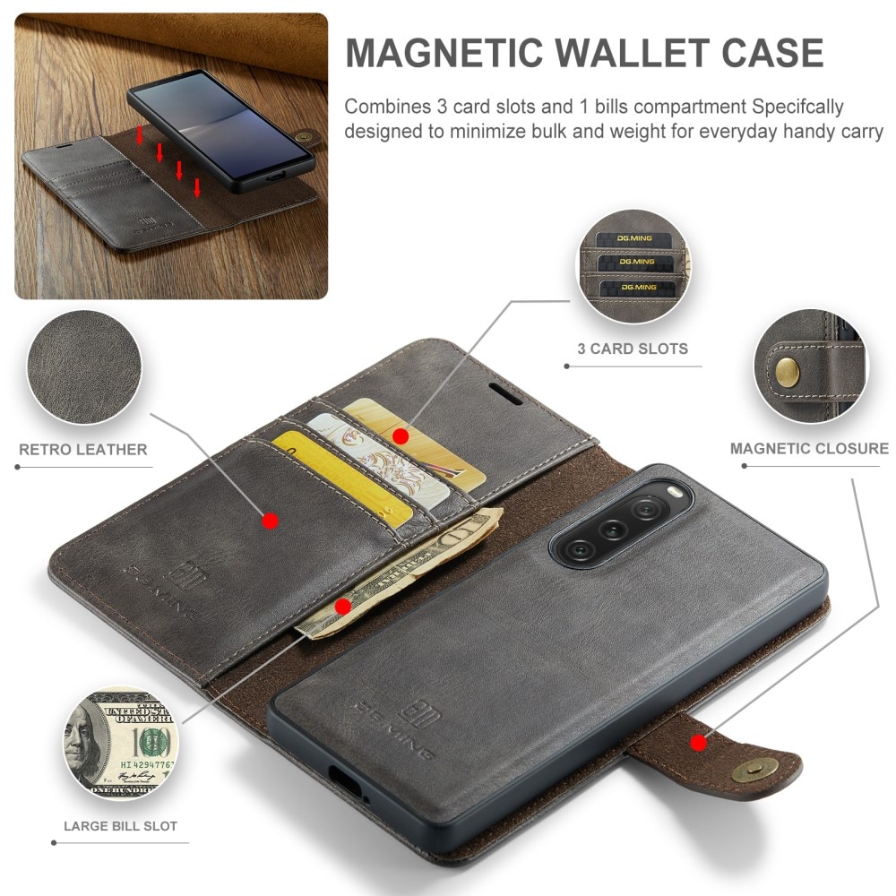 Cartera Magnet Wallet Sony Xperia 10 V Brown