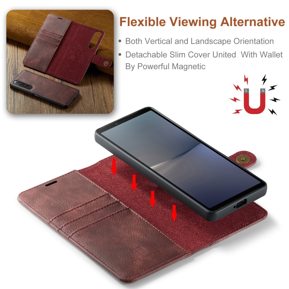 Cartera Magnet Wallet Sony Xperia 10 V Red