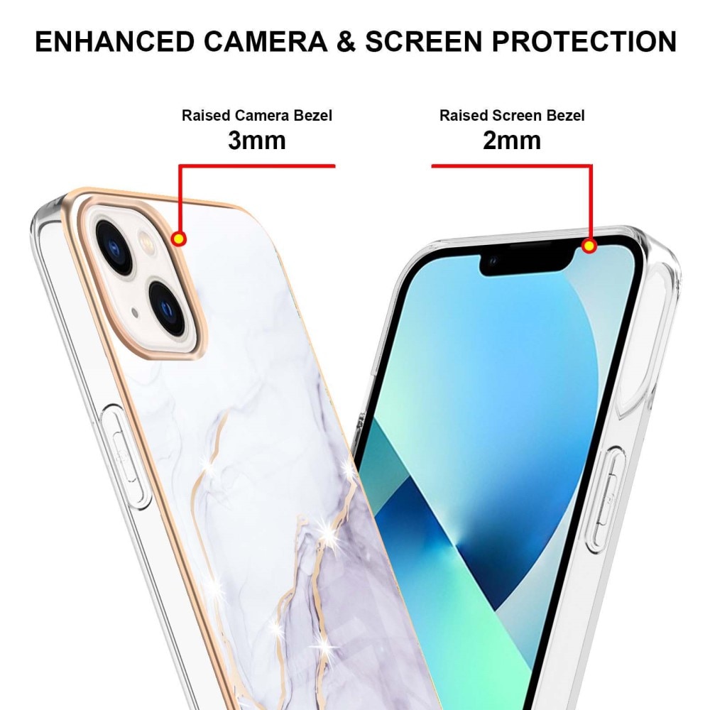 Funda TPU iPhone 15 Plus Mármol blanco