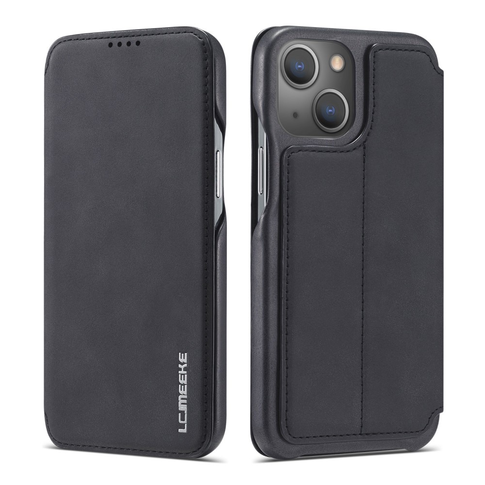 Funda delgada con solapa iPhone 15 negro