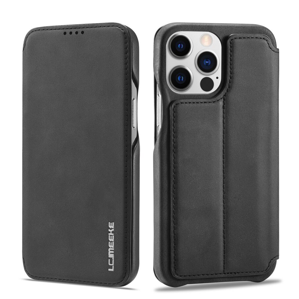 Funda delgada con solapa iPhone 15 Pro negro