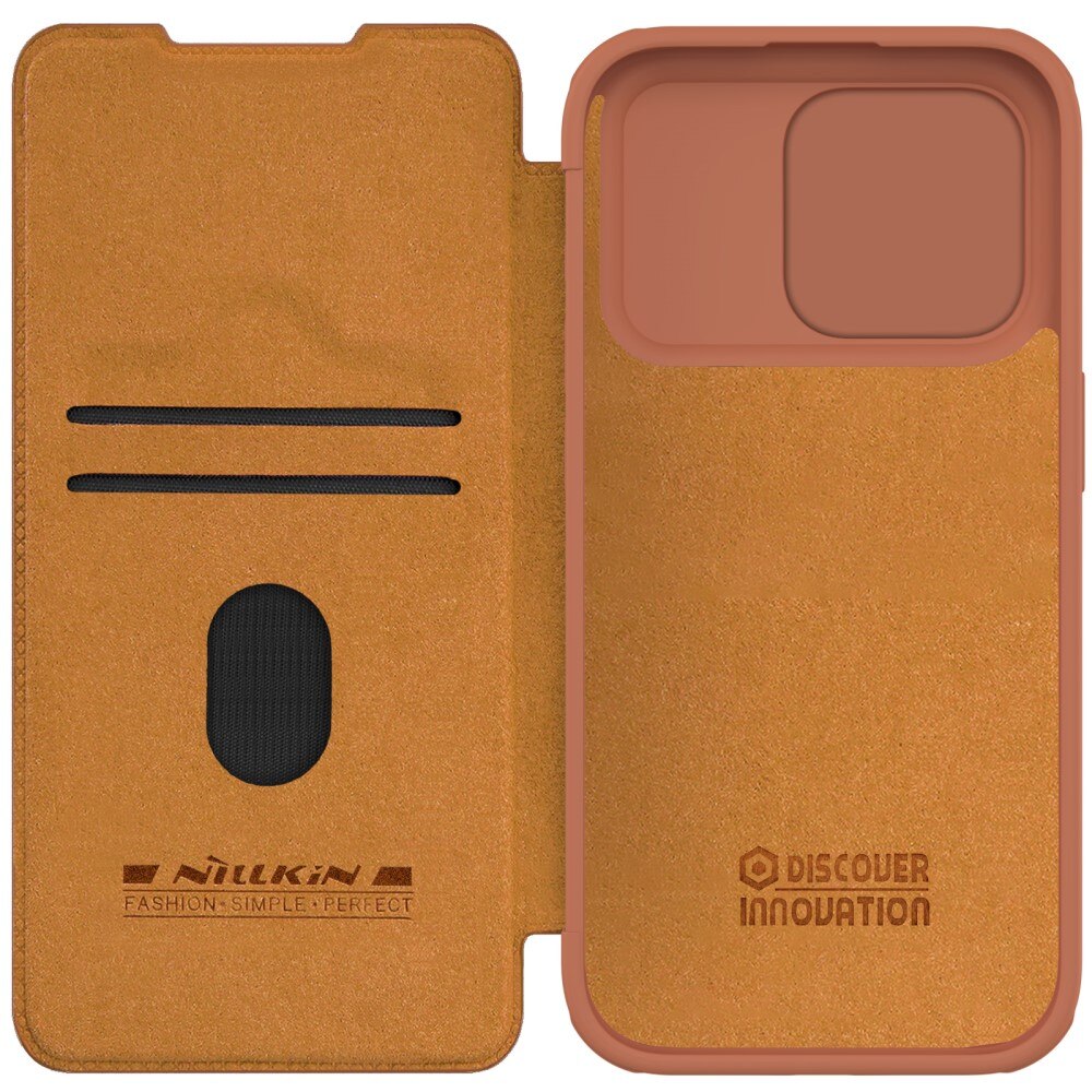 Funda Qin Pro CamShield iPhone 15 Pro Max Brown