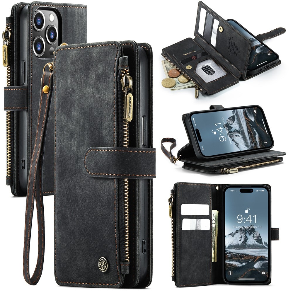 Cartera Zipper iPhone 15 Pro Max Negro
