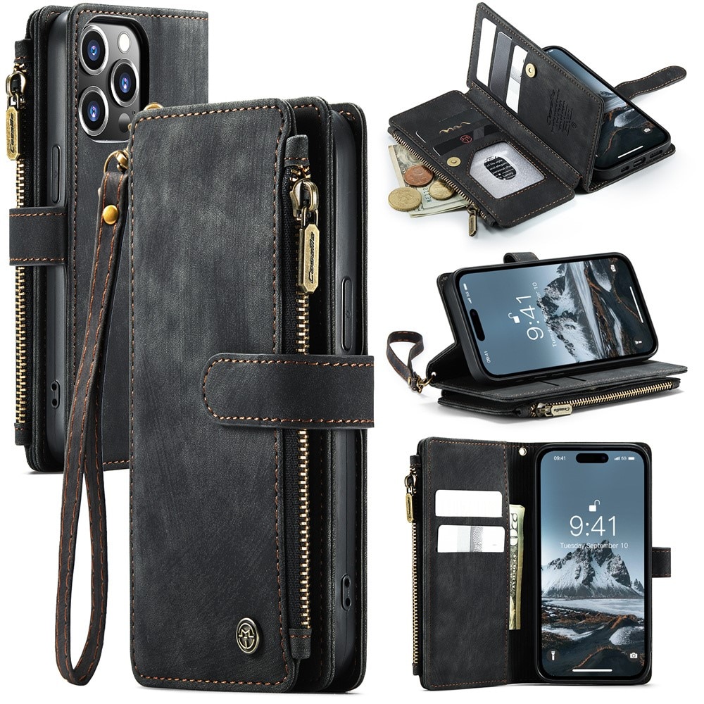 Cartera Zipper iPhone 15 Pro Max negro