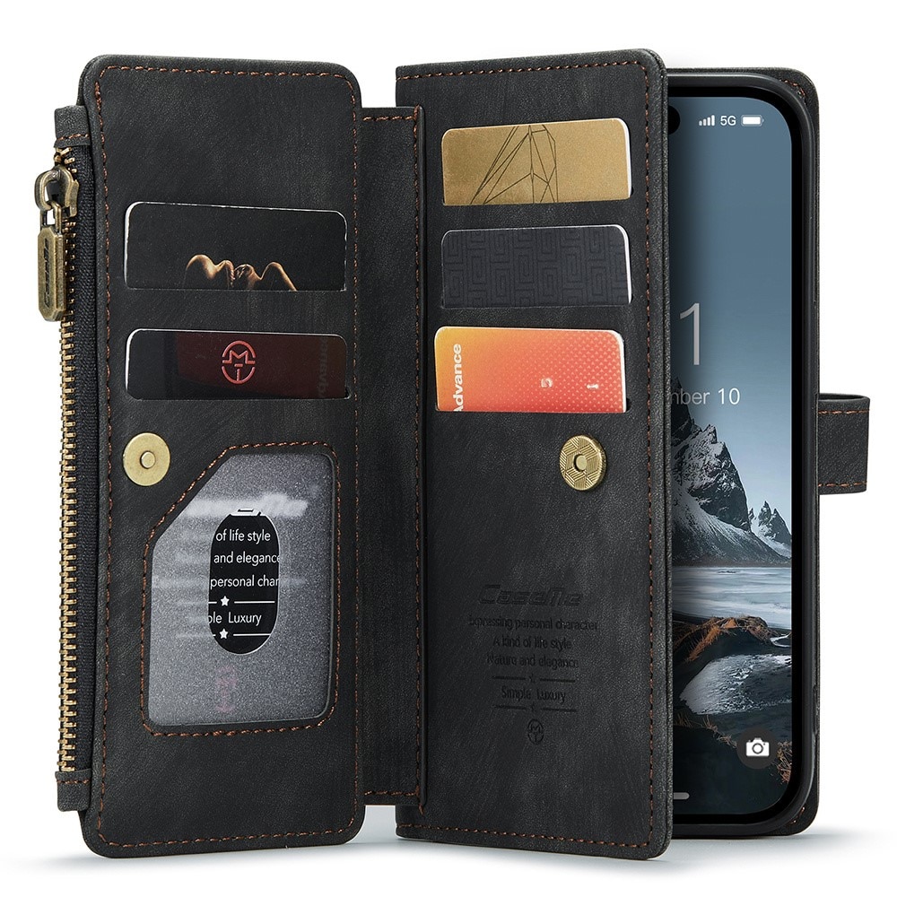 Cartera Zipper iPhone 15 Pro Max Negro