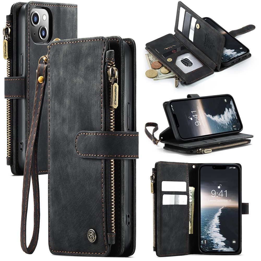 Cartera Zipper iPhone 15 Plus negro