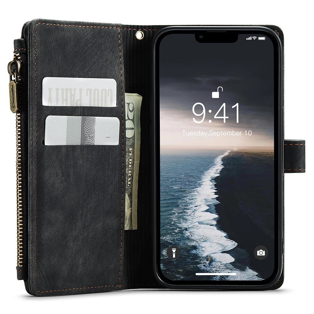 Cartera Zipper iPhone 15 Plus negro