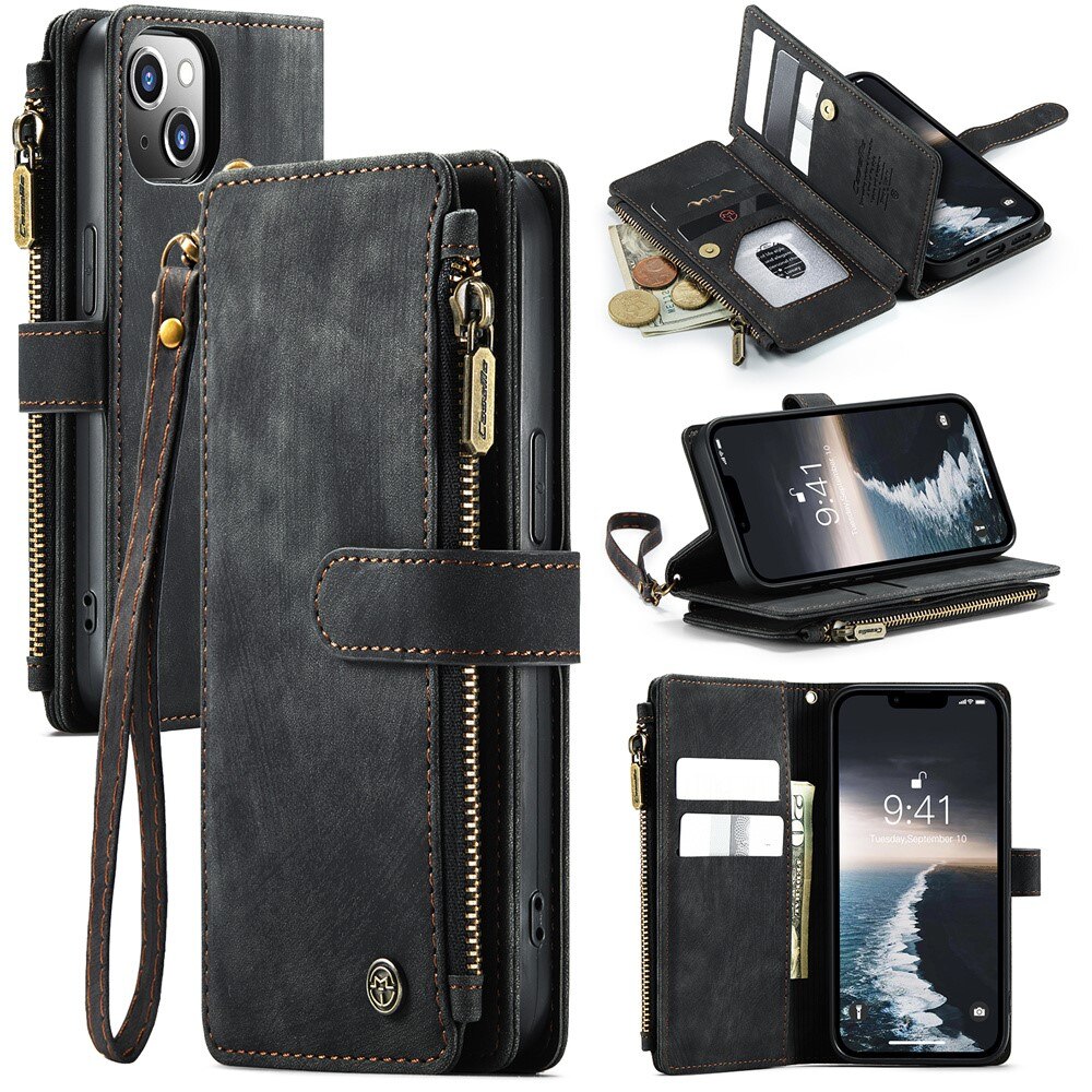 Cartera Zipper iPhone 15 negro