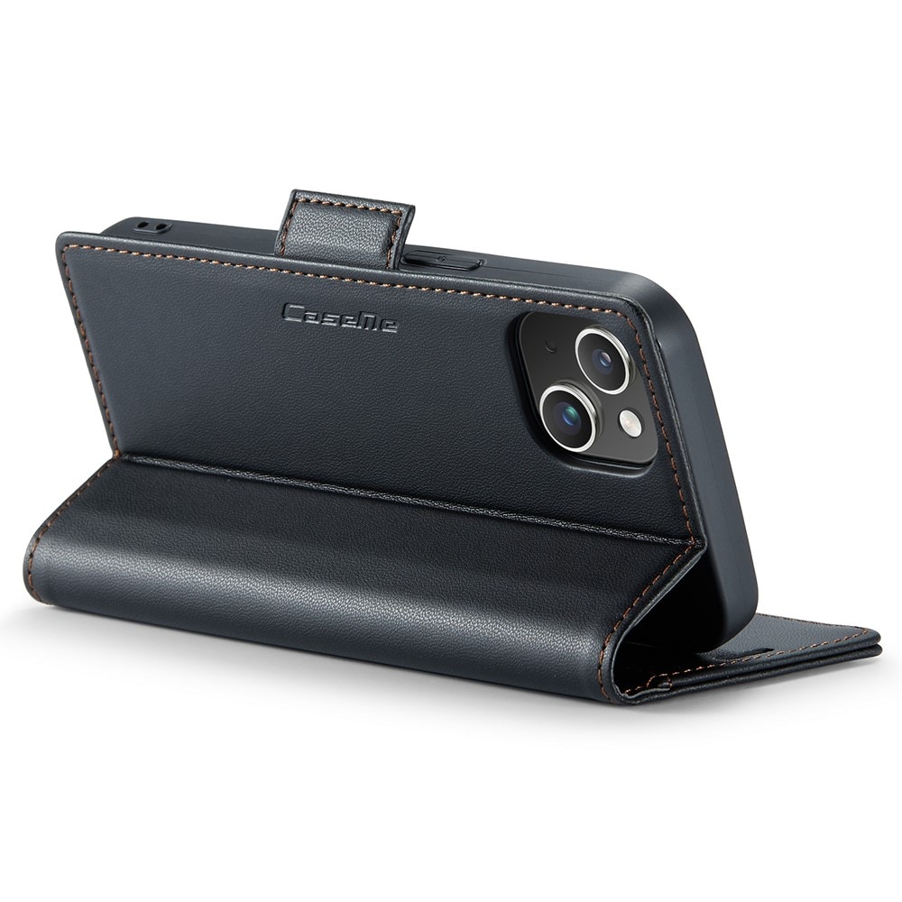 Funda delgada con solapa anti-RFID iPhone 15 Negro