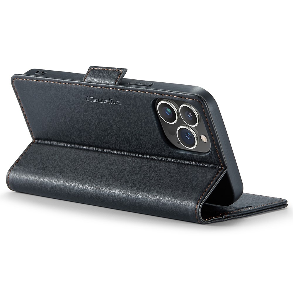 Funda delgada con solapa anti-RFID iPhone 15 Pro Max Negro