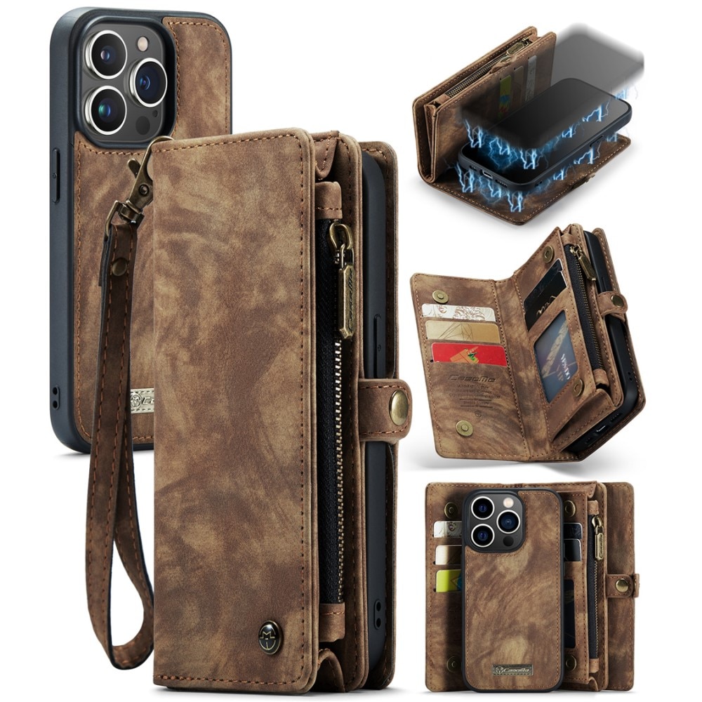 Cartera Multi-Slot iPhone 15 Pro Max Marrón