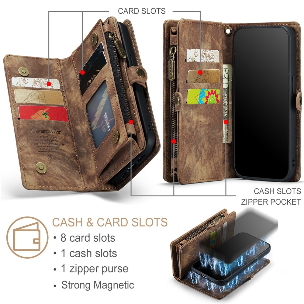 Cartera Multi-Slot iPhone 15 Pro Max Marrón