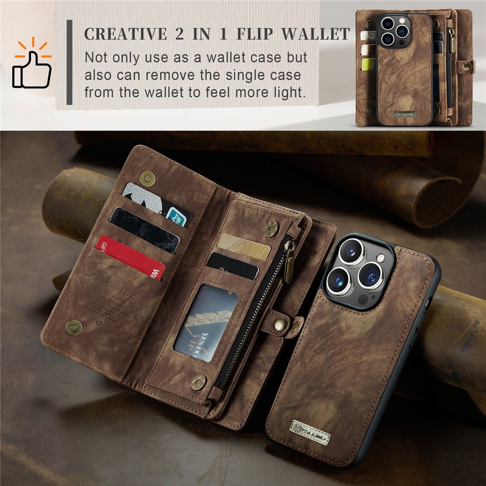 Cartera Multi-Slot iPhone 15 Pro Max Marrón