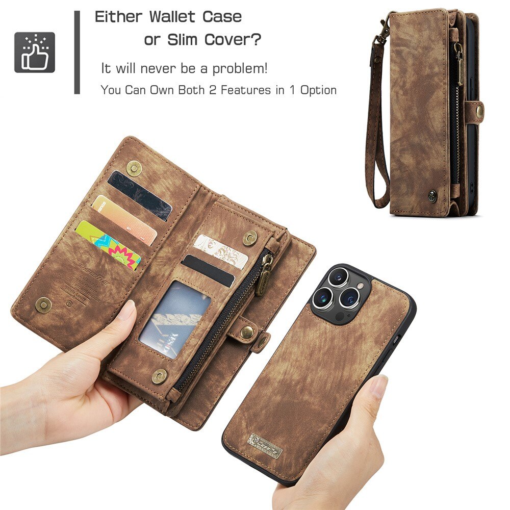 Cartera Multi-Slot iPhone 15 Pro Max Marrón