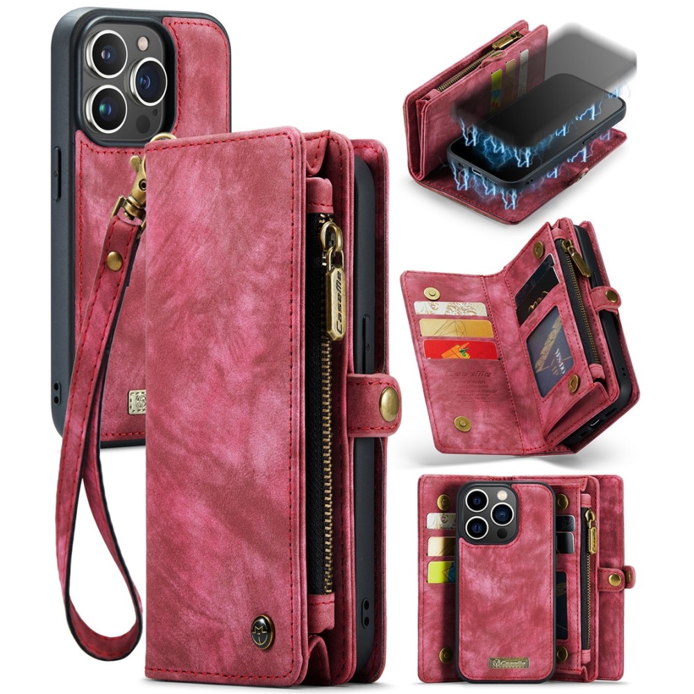 Cartera Multi-Slot iPhone 15 Pro Max rojo