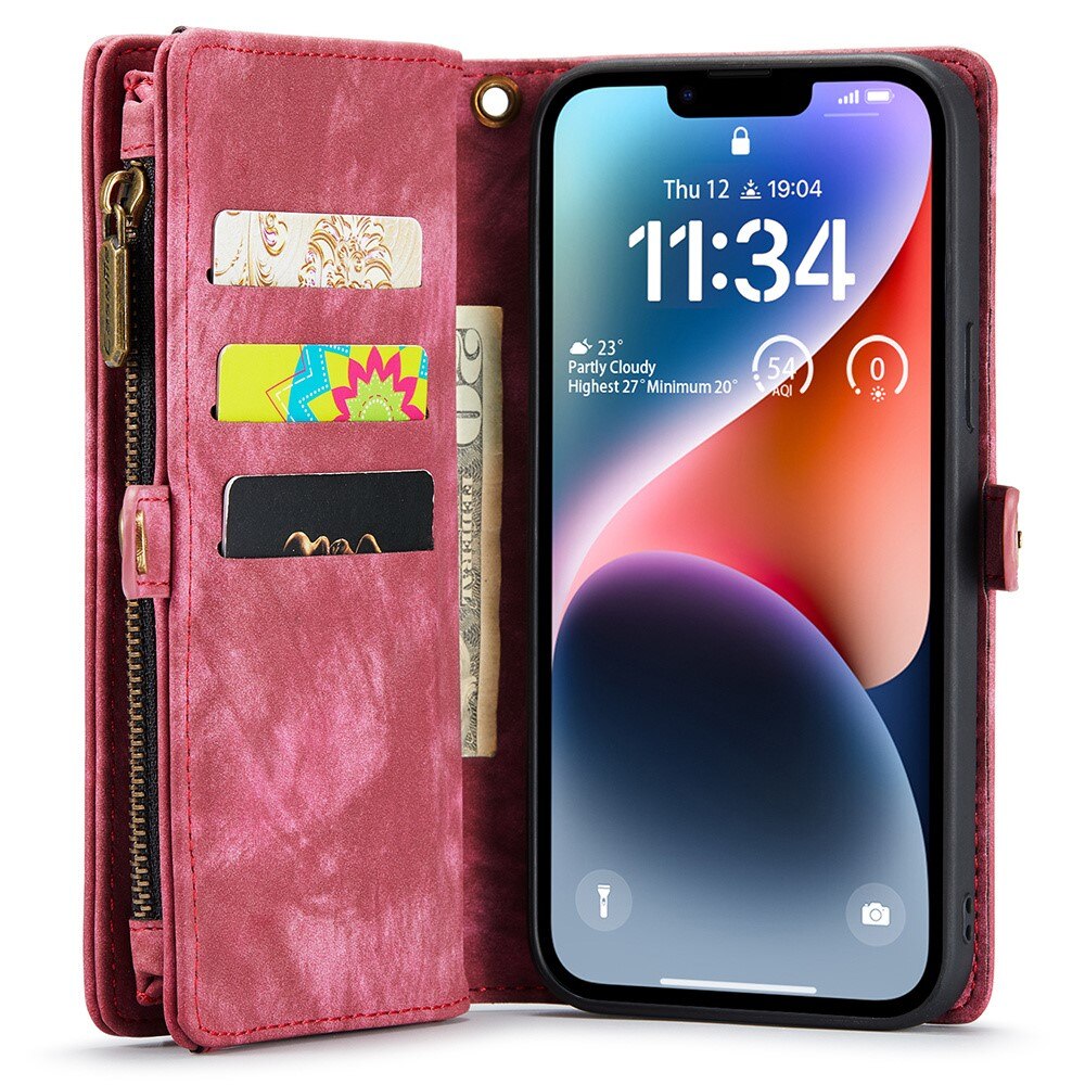 Cartera Multi-Slot iPhone 15 Pro Max Rojo
