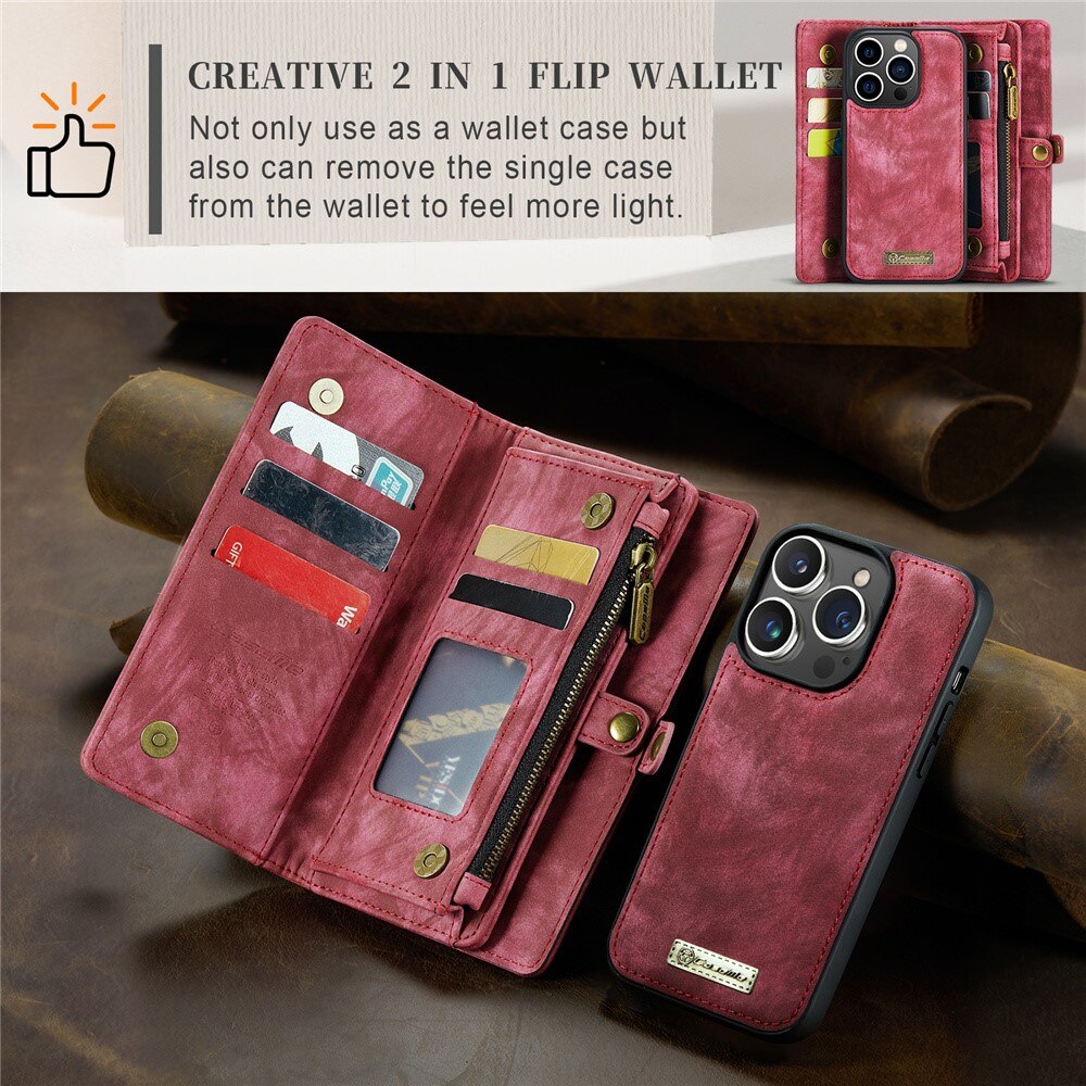 Cartera Multi-Slot iPhone 15 Pro Max Rojo