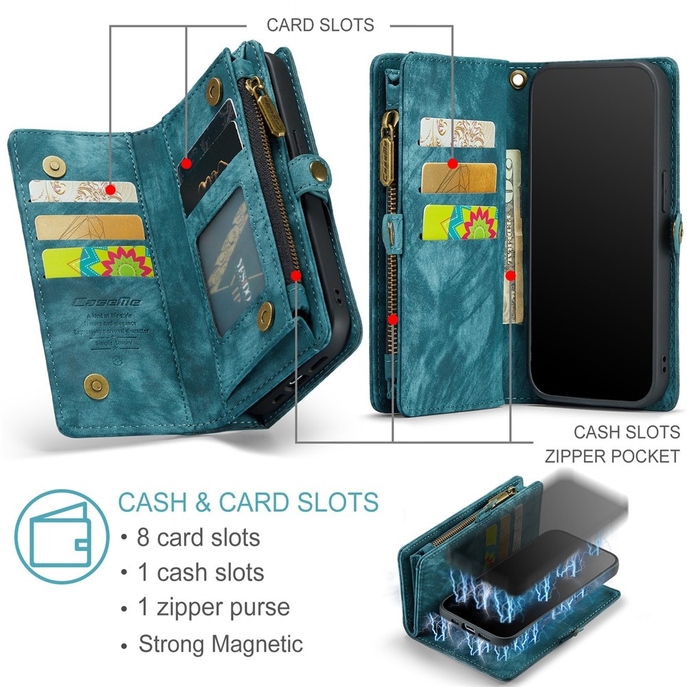 Cartera Multi-Slot iPhone 15 Pro Azul