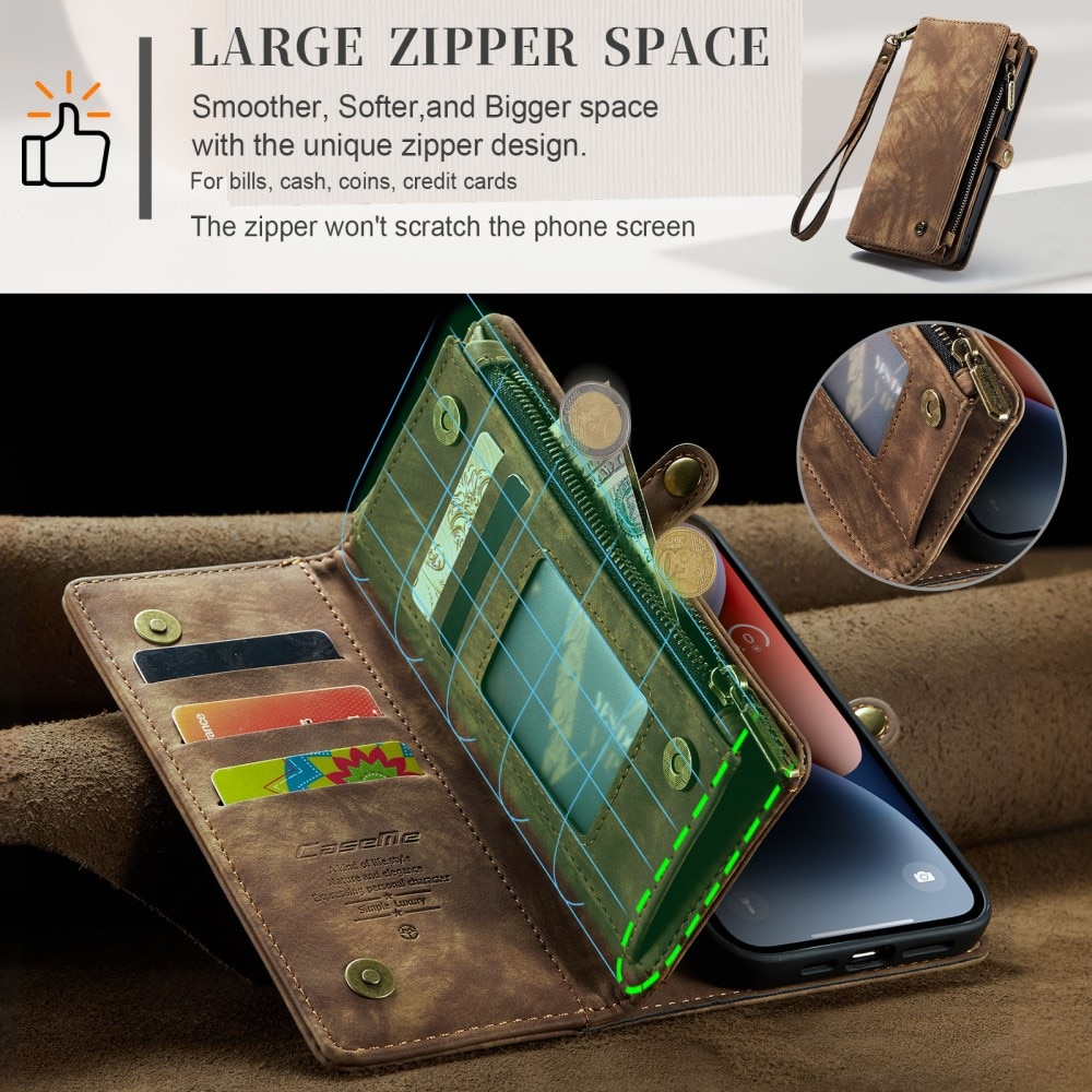 Cartera Multi-Slot iPhone 15 Marrón