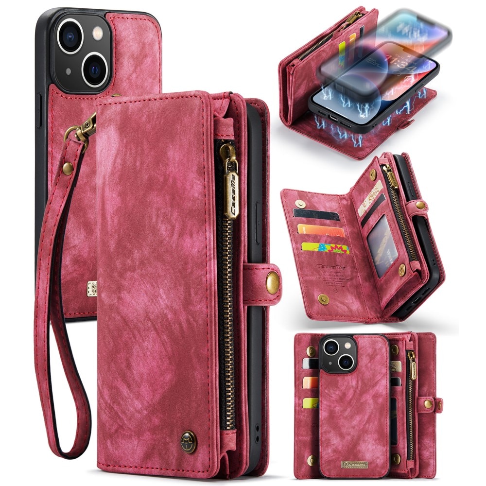 Cartera Multi-Slot iPhone 15 rojo