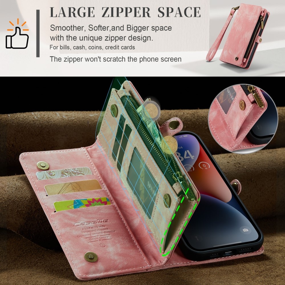 Cartera Multi-Slot iPhone 15 rosado