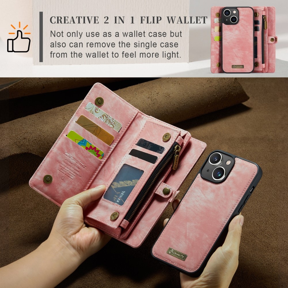 Cartera Multi-Slot iPhone 15 rosado