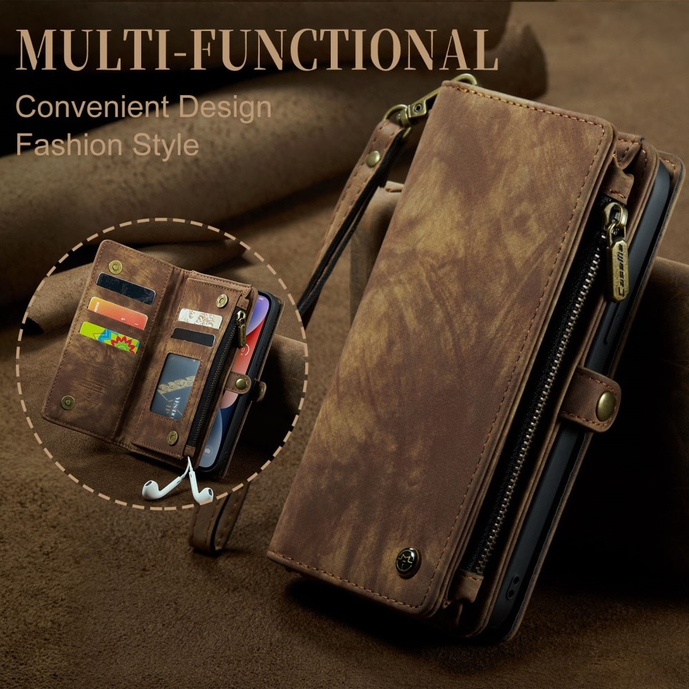 Cartera Multi-Slot iPhone 15 Plus Marrón