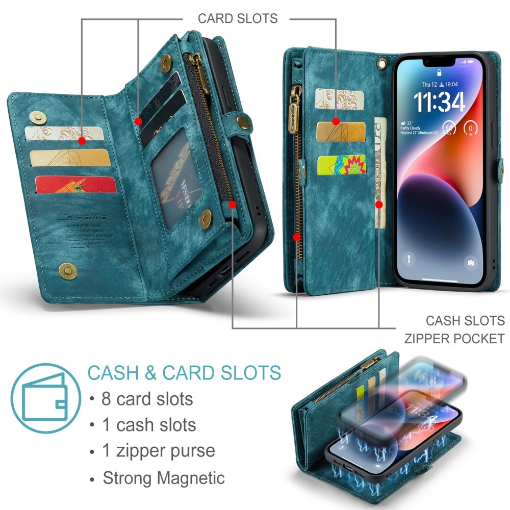 Cartera Multi-Slot iPhone 15 Plus azul