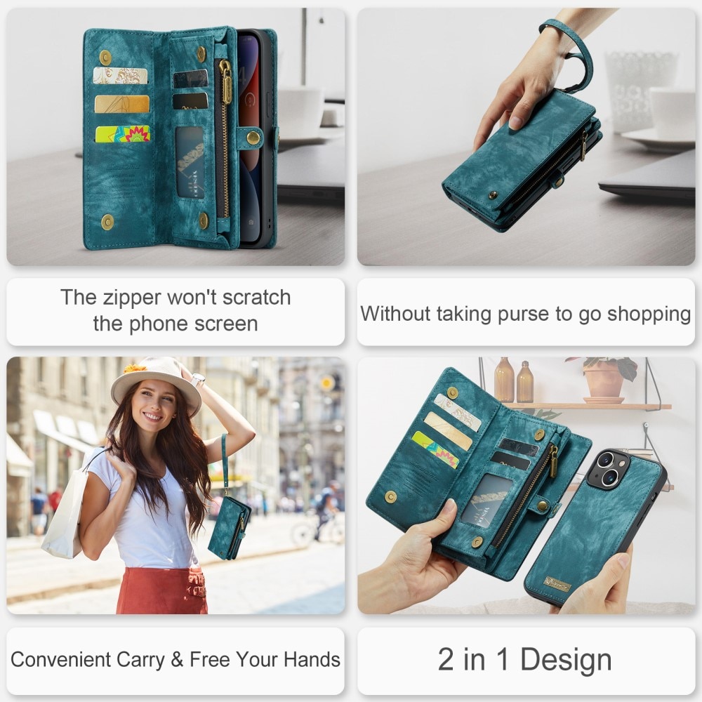Cartera Multi-Slot iPhone 15 Plus Azul