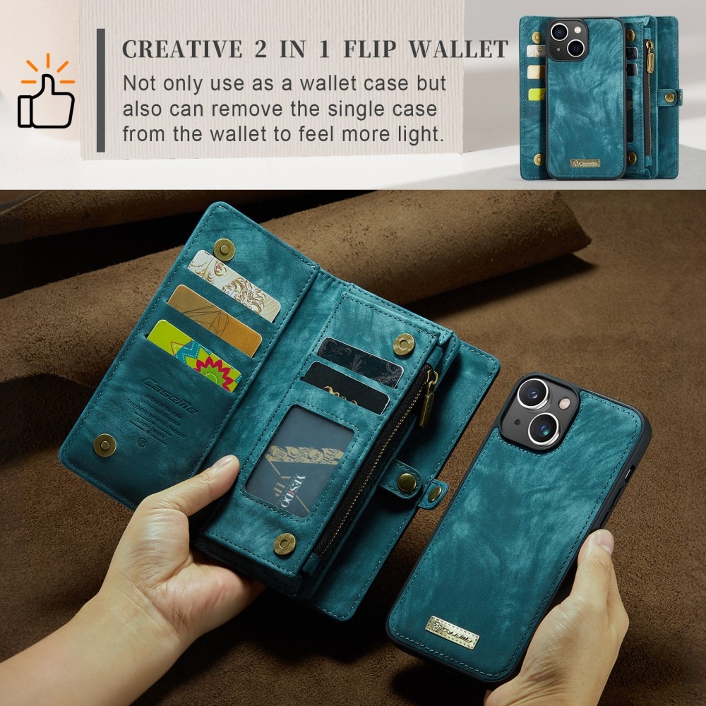Cartera Multi-Slot iPhone 15 Plus Azul