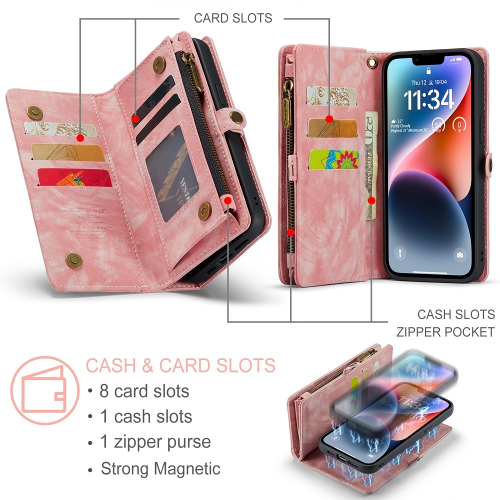 Cartera Multi-Slot iPhone 15 Plus rosado