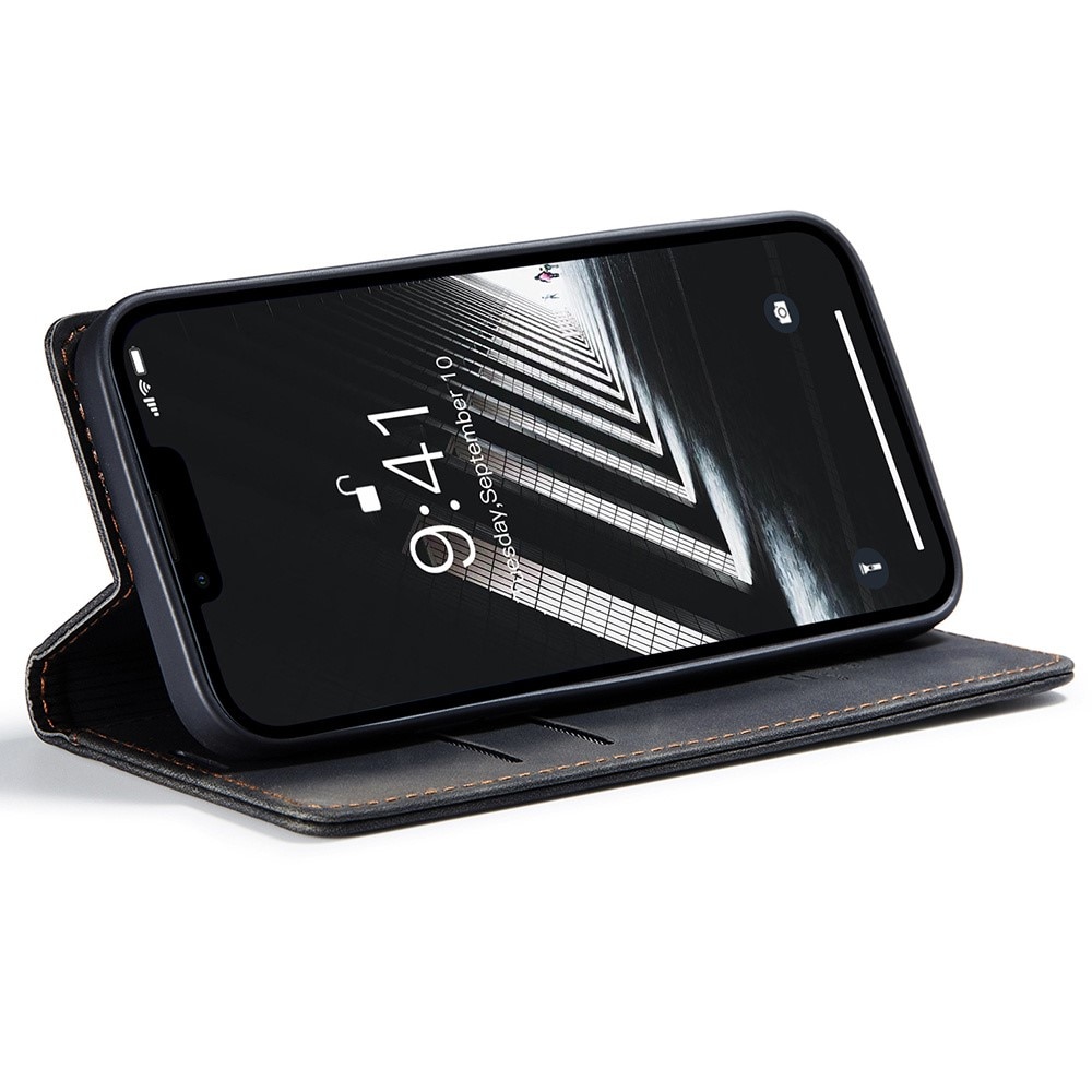 Funda delgada con solapa iPhone 15 Pro negro