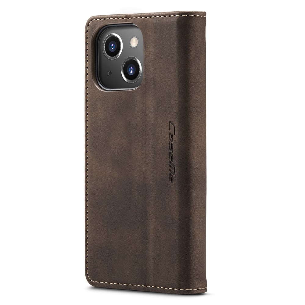 Funda delgada con solapa iPhone 15 Marrón