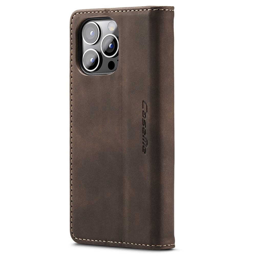 Funda delgada con solapa iPhone 15 Pro Max Marrón