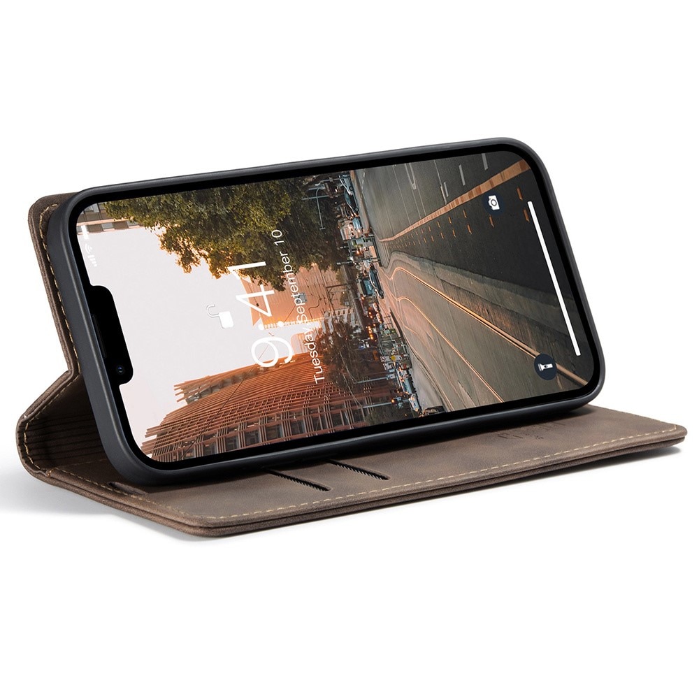 Funda delgada con solapa iPhone 15 Pro Max Marrón