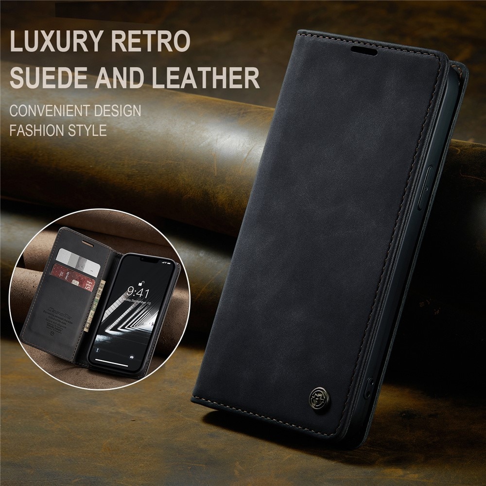 Funda delgada con solapa iPhone 15 Plus Negro