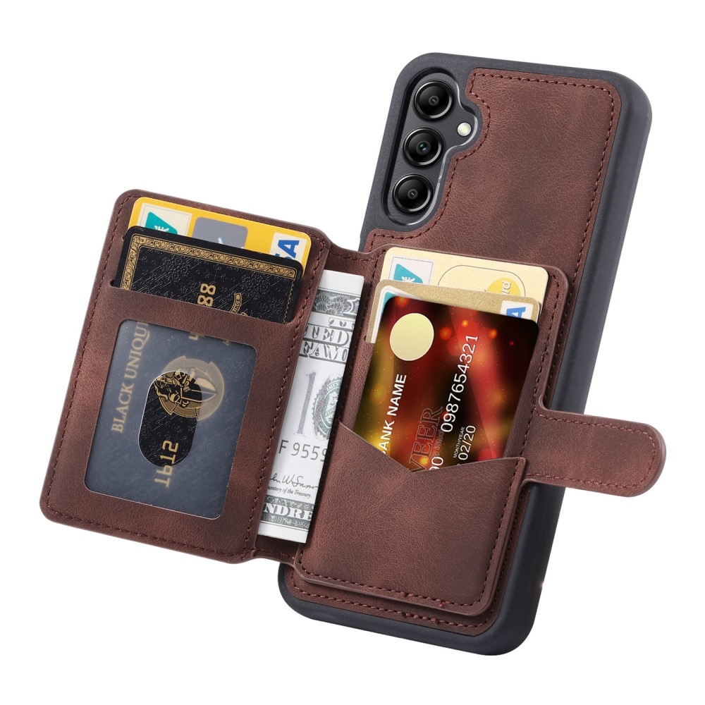 Funda con tarjetero anti-RFID Multi-slot Samsung Galaxy S23 FE marrón