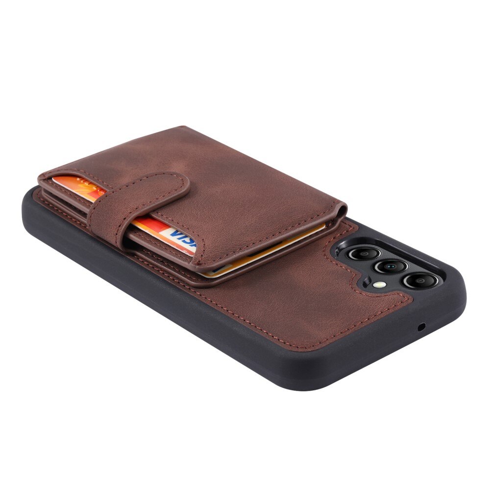 Funda con tarjetero anti-RFID Multi-slot Samsung Galaxy S23 FE marrón