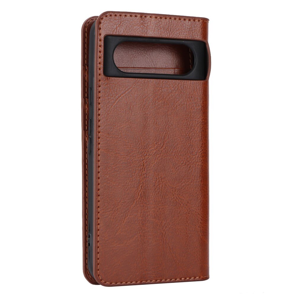 Funda cartera de cuero genuino Google Pixel 8 Marrón