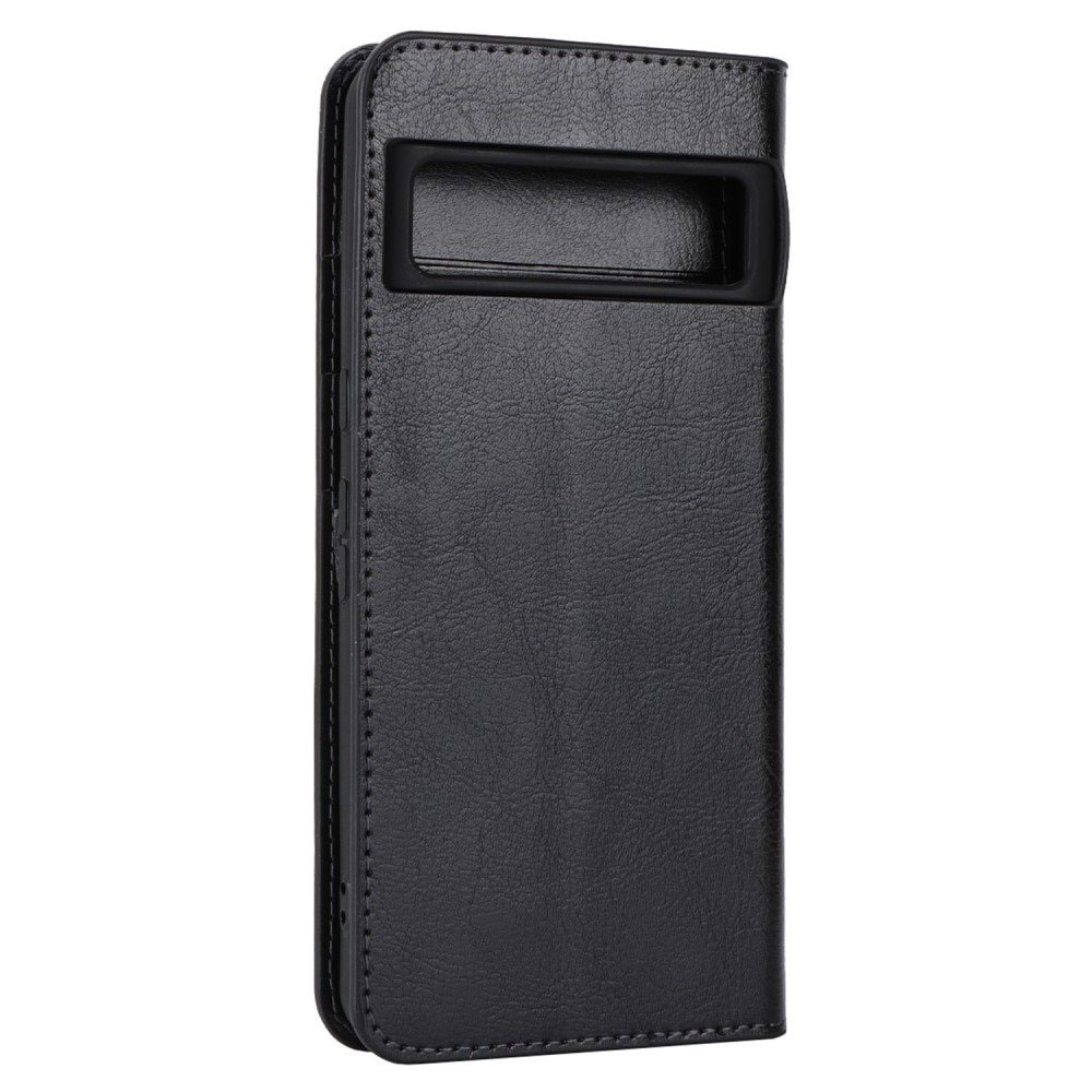 Funda cartera de cuero genuino Google Pixel 8 Pro Negro