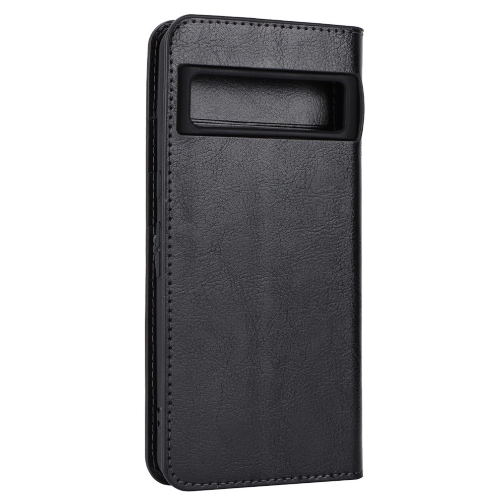 Funda cartera de cuero genuino Google Pixel 8 Pro negro